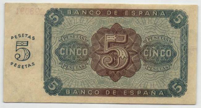5 Pesetas 1938